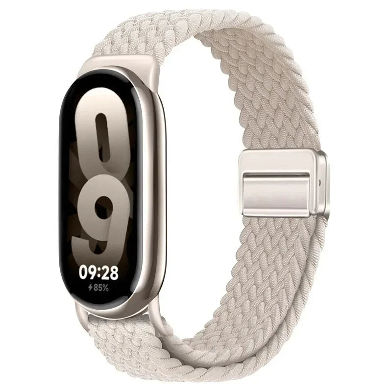 Braided Loop Strap For Xiaomi Band 9 8 Magnetic Buckle Mi band 9 Nylon Bracelet Comfortable Wristband For Mi Band 10 Accessories