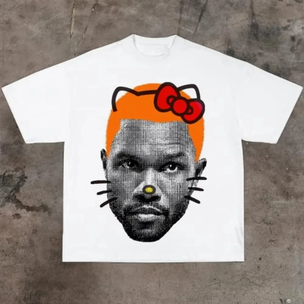 2025 Women Vintage Top Hip Hop Streetwear Tshirt Short Sleeve Casual Clothing Summer Fashion Trendy Nostalgic Retro Tee