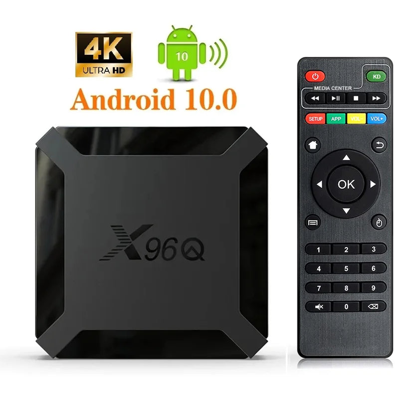 X96Q TV Box android 10 Quad Core H313 2GB 16GB 2.4GHz WiFi 4K Media Player Set top box