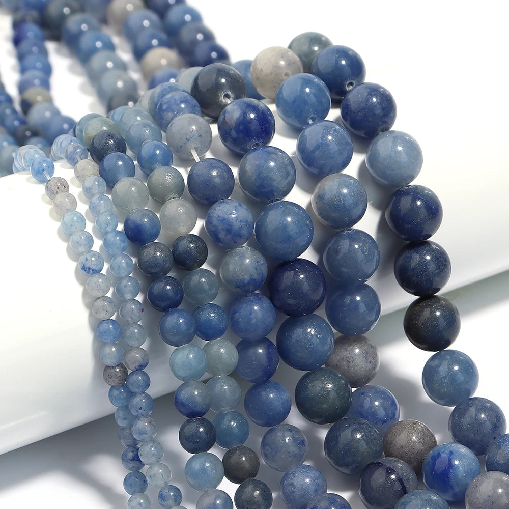Natural Stone 4 6 8 10 12mm Round Tiger Eye Amethyst Agate Jades Stone Spacer Bead For Jewelry Making Diy Bracelet Needlework