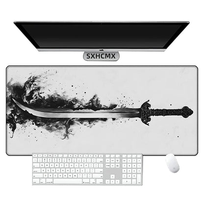 Japanese Katana Mouse Pad Large Computer Office Game Table Mats New XXL Rubber Anti-slip Gaming Keyboard Mousepad Long Desk Pads