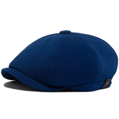 Beret Men&Women Spring Autumn Solid Patchwork Vintage Newsboy Cap Female Casual Retro Hat For Unisex Elastic Head Circumference
