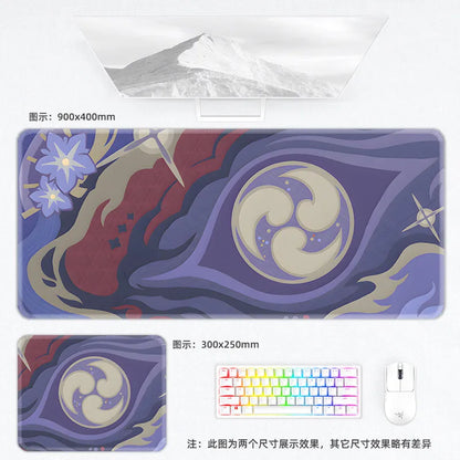 Genshin Impact Postcard Mouse Pad Large Custom Computer Keyboard Game Pads Home Office Desktop Mat