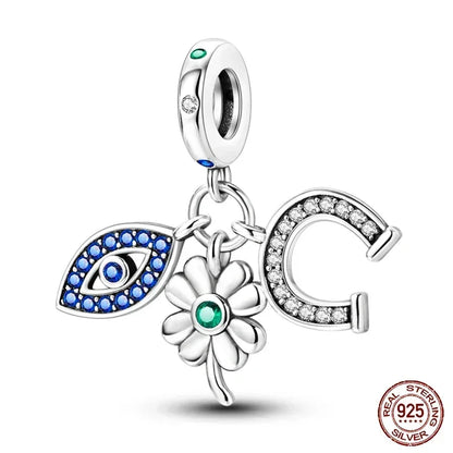 Hot Sale 925 Silver Color Evil Eye Charm Demon Eye Bead For Original  Bracelet&Bangle DIY Making Fashion Jewelry Gift