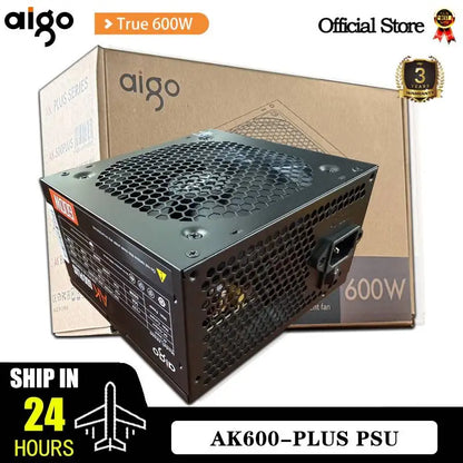 Aigo AK PC PSU Power Supply Unit 500W 600W 700W 800W 1000W Gaming 120mm RGB Fan 220V ATX Desktop computer Power Supply for BTC
