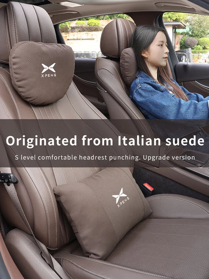 XPENG P5 P7 G3 G6 G9 X9 N5 F57 BETA Car Headrest Neck Support Seat Lumbar Cushion Breathable Soft Neck Pillow Auto Accessories