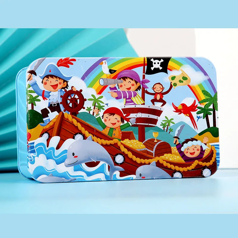 200 Pieces Puzzles for Kids Cartoon Animal Mermaid Jigsaw Puzzle Toy Learning Educational Toys for Children Montessori Games