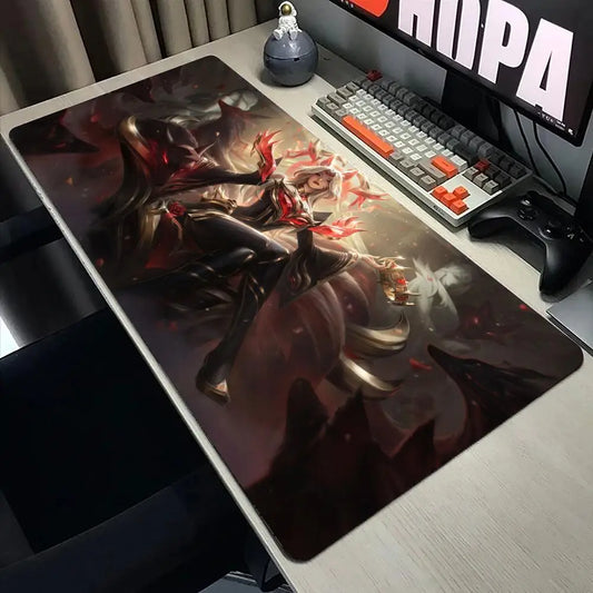 Ahri L-LOL Mouse Pad Large Computer Office Table Mats XXL Rubber Anti-slip HD Gaming Keyboard Mousepads Long Desk Mat