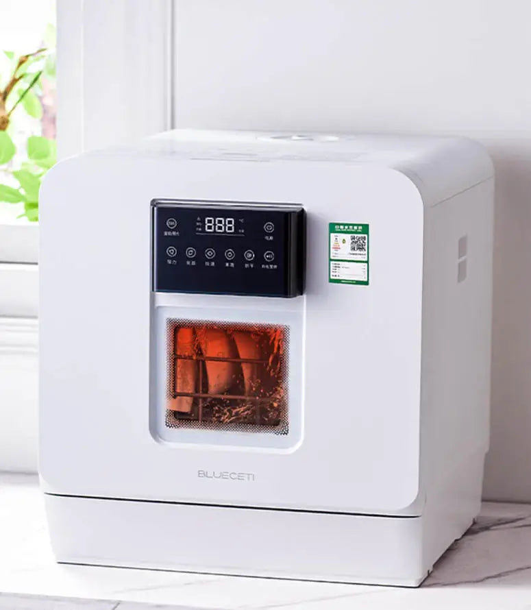 Countertop dishwasher with 75°C high-temperature sterilization and 360° double-layer spray dishwasher