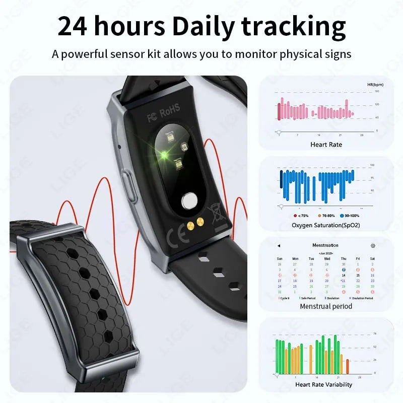 2025 New Smart Watch For Andrio IOS Fitness Sport Smart Bracelet Heart Rate Blood Oxygen Health Monitor Men Smartwatch Women
