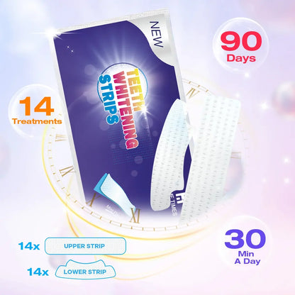 Teeth Whitening Kit - 5X LED Light Tooth Whitener, Mouth Trays, 3 Remineralizing Gel and 56 Teeth Whitening Strips