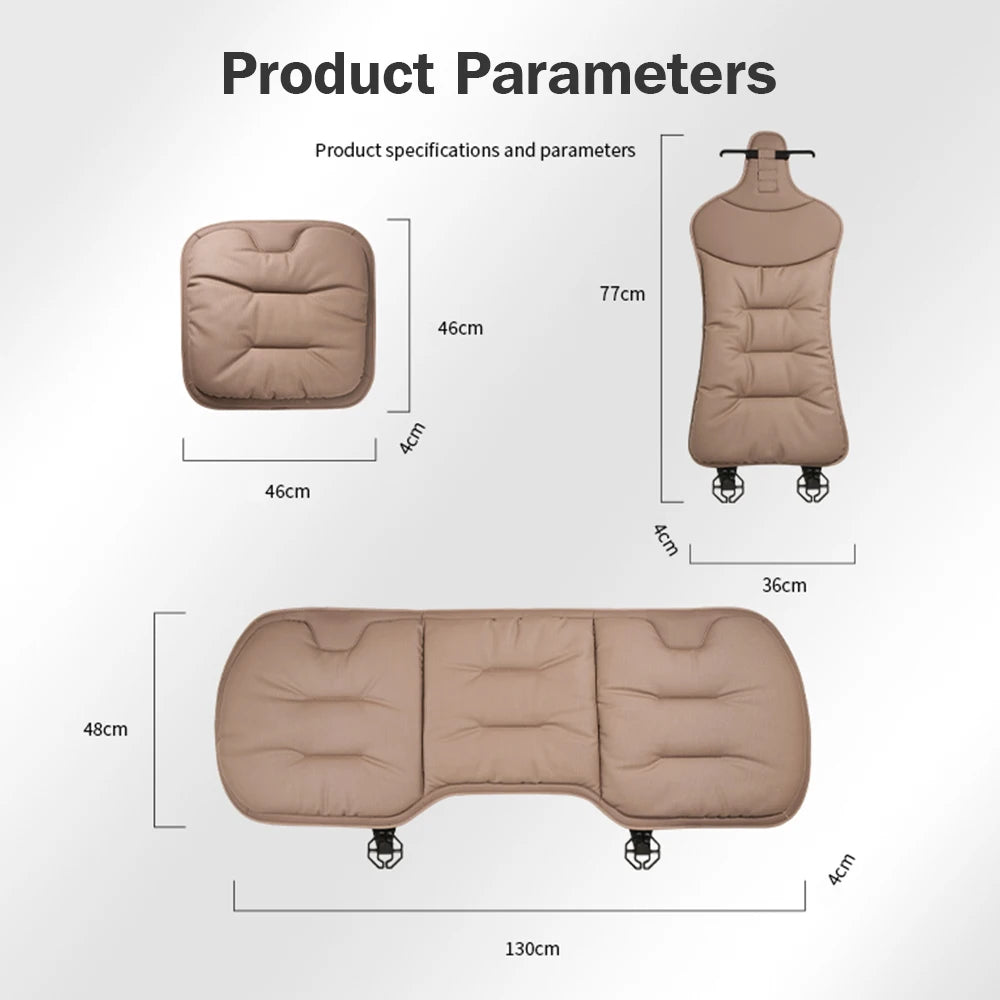 Universal Car Seat Cover Leather Cars Seat Waist Cushion Covers Four Season Auto Interior Seats  Protection Pad Car Accessorie