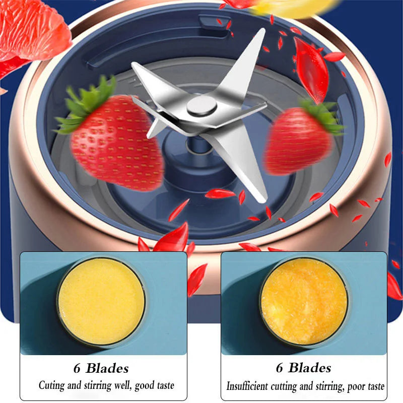 300 Motor 1200 Amh ABS Portable Small Fruit Juicer Kitchen Appliance Shaker MINI Juicer Cup Electric Usb Juicer Fruit Blender