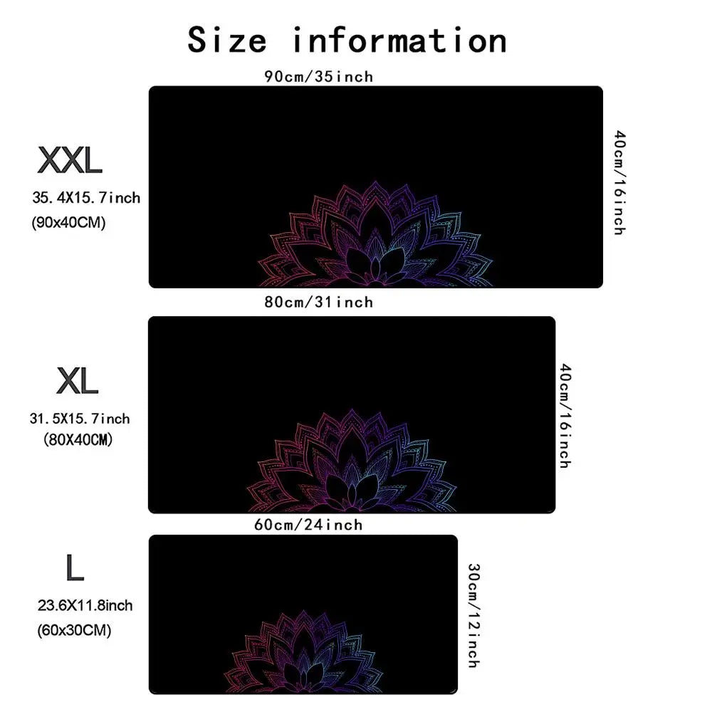 Flower Pattern Mouse Pad XXL Computer Accessories Office Game Table Mats Rubber Anti-slip Gaming Keyboard XL Mousepad Desk Pads