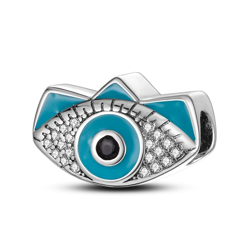 Hot Sale 925 Silver Color Evil Eye Charm Demon Eye Bead For Original  Bracelet&Bangle DIY Making Fashion Jewelry Gift
