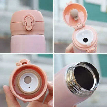 304 Stainless Steel Thermal Bottle Gradient Color Flip Lid Portable Vacuum Cup for Outdoor Hiking Halloween Christmas Gift