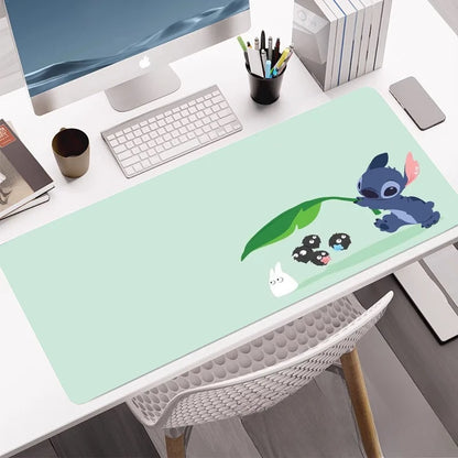 Oversized Stitch Pu Leather Mouse Pad Children and Students Cartoon Book Table Mat Anime Home Office Keyboard Pad Cute Wrist Pad