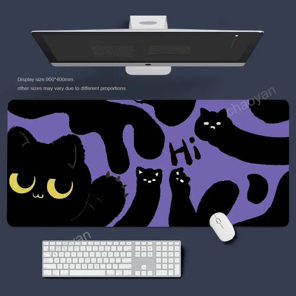 New line cute cat Mouse Pad Large Computer Office Game Table Mats XXL Rubber Anti-slip Gaming Keyboard Mousepads Long Desk Pads