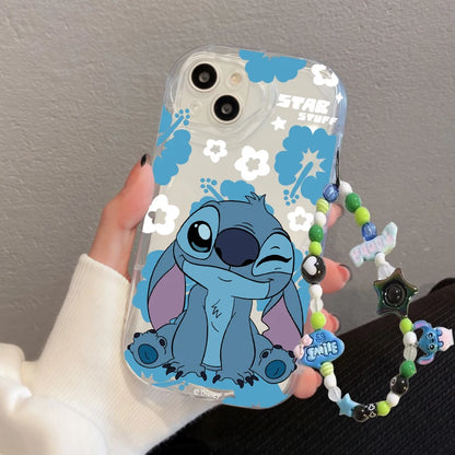 Cute Y2K Stitch with Strap Lanyard Chain Case for Iphone 6 6S 7 8 Plus SE 2022 11 12 13 Pro X XR XS Max 13 Pro Max Fashion Cover