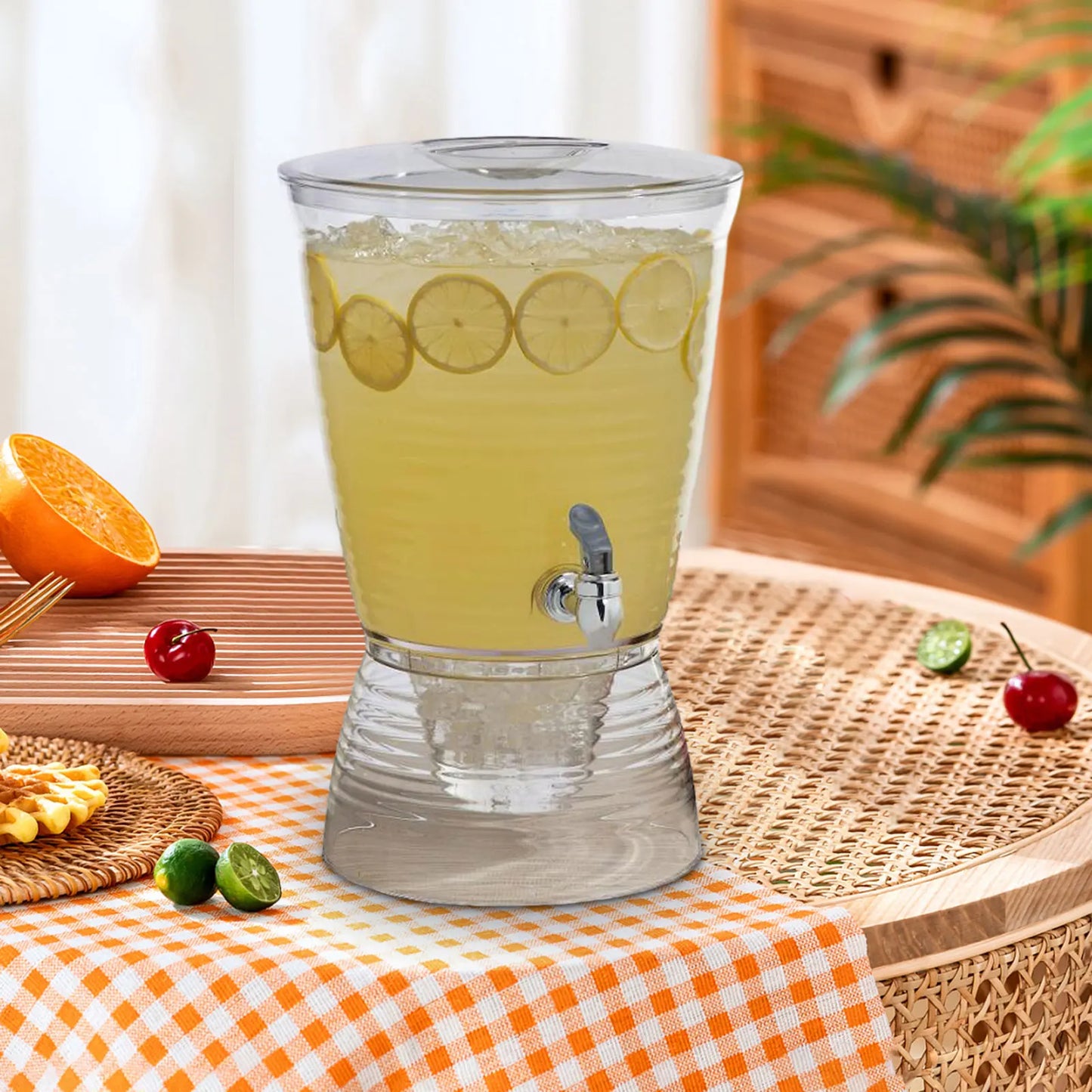 10L Iced Juice Container Large Capacity Lemon Beverage Cold Water Kettle Summer Beer Dispenser for Home Kitchen Bar Party KTV