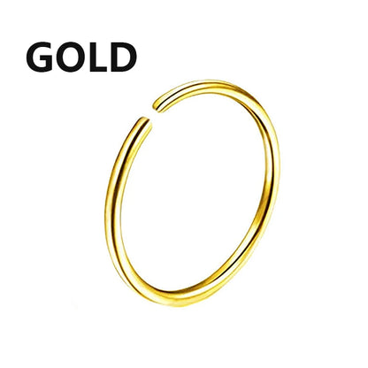 316L Surgical Steel Segment Tragus Helix Cartilage Earring Nose Ring Septum Clicker Conch Three Layers Nostril Piercing Jewelry