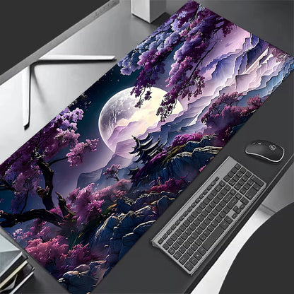 Starry Sky Moon Mouse Pad Large Computer Office Game Table Mats XXL Rubber Anti-slip Gaming Keyboard Mousepads Long Desk Pads