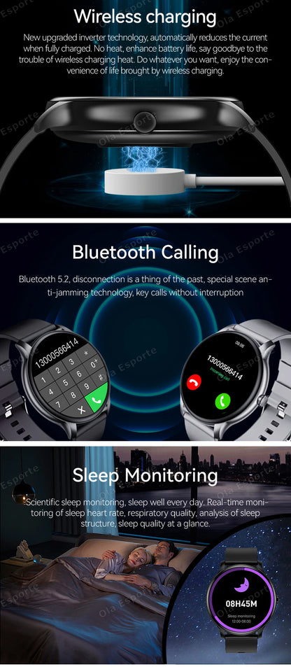 New Smart Watch 2025 Men Women Full Touch Screen Sport Fitness Watch IP67 Waterproof Bluetooth Call For Android IOS Smartwatch