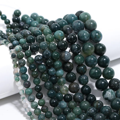 Natural Stone 4 6 8 10 12mm Round Tiger Eye Amethyst Agate Jades Stone Spacer Bead For Jewelry Making Diy Bracelet Needlework