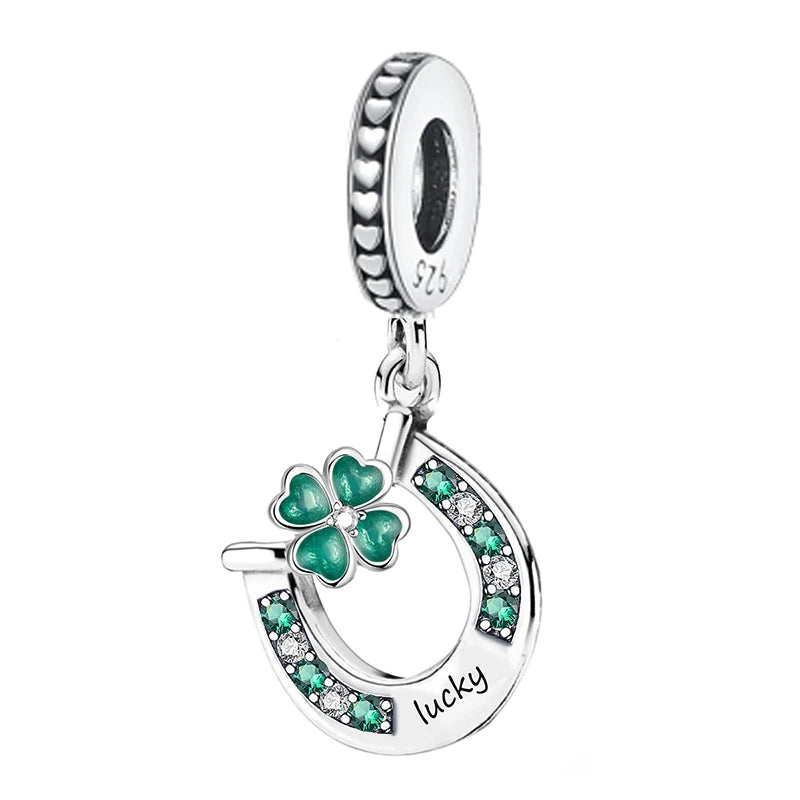 925 Sterling Silver Small Fresh Four Leaf Clover Series Charms Bead Diy Bracelet Necklace Making Gift Of High Quality Jewelry