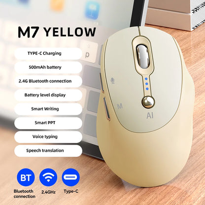 NEW AI Mouse Voice Intelligent Bluetooth 2.4G Wireless Type-C Charging Voice Input Writing Translation Tablet Laptop Quick input