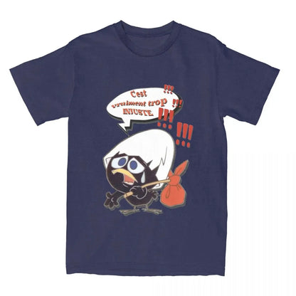 Calimero Cartoon Chicken T Shirt for Men Cotton Casual T-Shirts Round Neck Italian Tv Tees Short Sleeve Tops Printing Streetwear