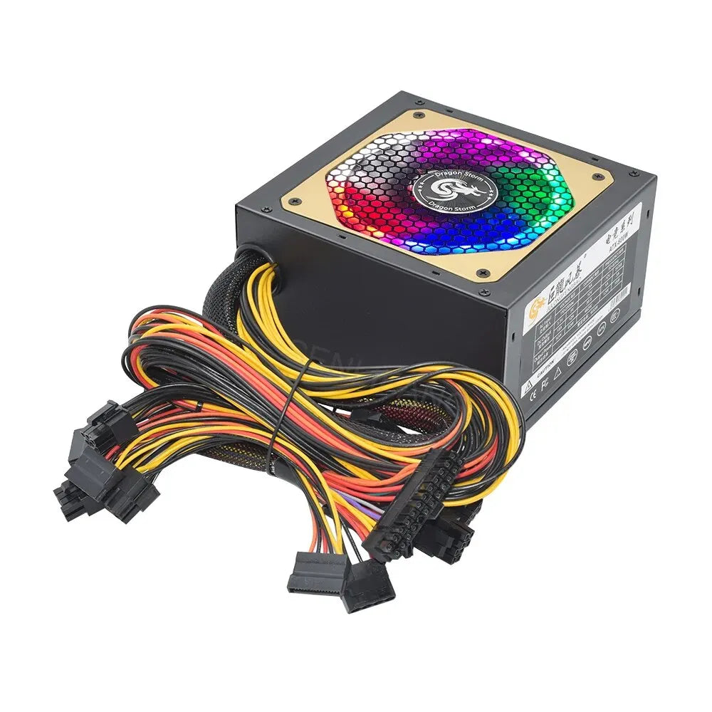 ATX 400W 600W 110-230V RGB 12V PC PSU 150*140*85MM Professional E-Sports Video Game Computer Power Supply
