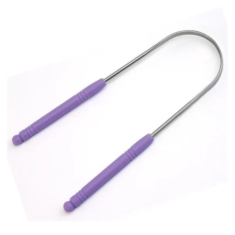 혀 스크레퍼 Hot 1PC Stainless Steel Tongue Scraper Cleaner Fresh Breath Cleaning Coated Tongue Toothbrush Oral Hygiene Care Tools