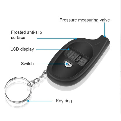 Tire Gauge Digital With LCD Display Motorcycle Tire Air Pressure Tester Meter Auto Car  Tire Safety Alarm Testing Tools