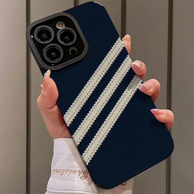 Striped patterned stylish phone case for iPhone14 13 12 11 7 8Pro/ Max /Plus XR XS anti-fall and shock-proof rear cover
