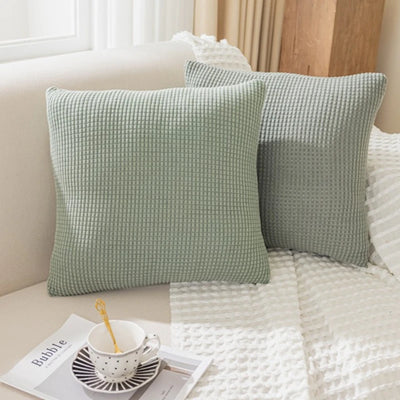 40x40 45x45 50x50 Solid Color Jacquard Pillow Cover for Sofa Office Waist Cushion Cover Home Decorative Pillowcase Decoration