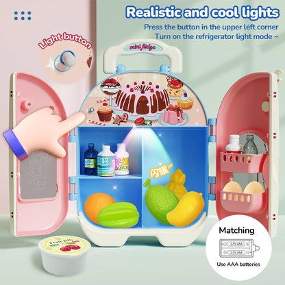Simulated Kitchen Toy Play Set Miniature Food Pretend Play House Appliance Laundry Cookware Children Role-Playing Toys Girl Game