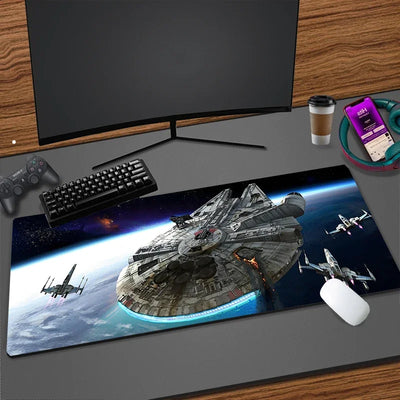 Spacecraft Mouse pad professional eSports gamer Mousepad Large Computer Office Rubber Game Keyboard Table Mats Long Desk Mat Rug