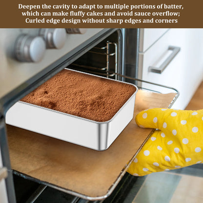 1/2Pc Stainless Steel Baking Pan Tiramisu Cake Baking Tary Easy Release Bread Pan High Temperature Resistant Loaf Tin for Baking