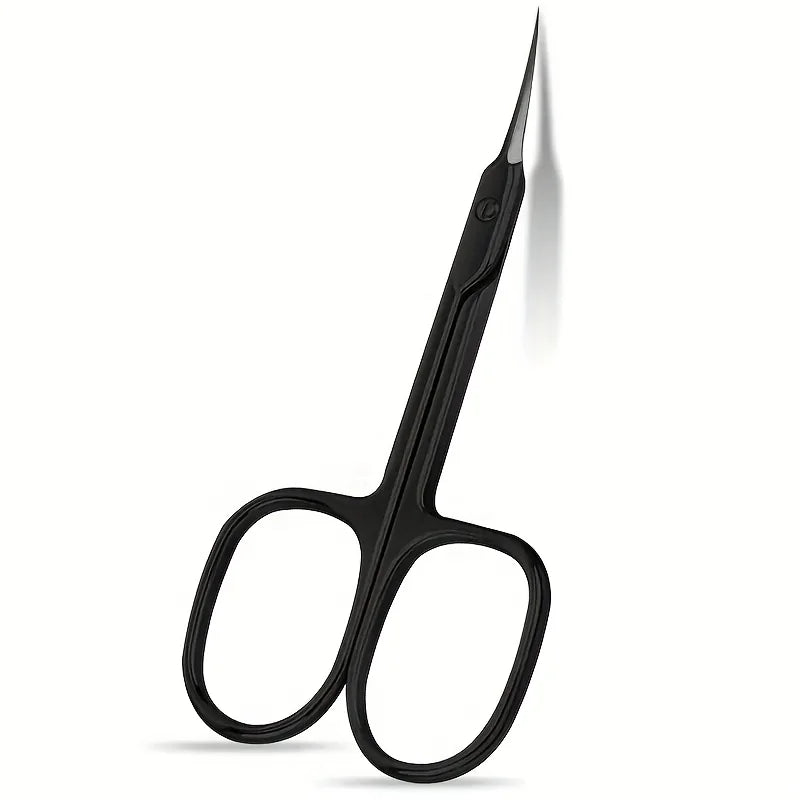 Curved Scissors  Multi-Purpose Stainless Steel Non-Slip Grip Scent-Free Shar Beauty Tool for Eyebrows Nails and Makeup Care