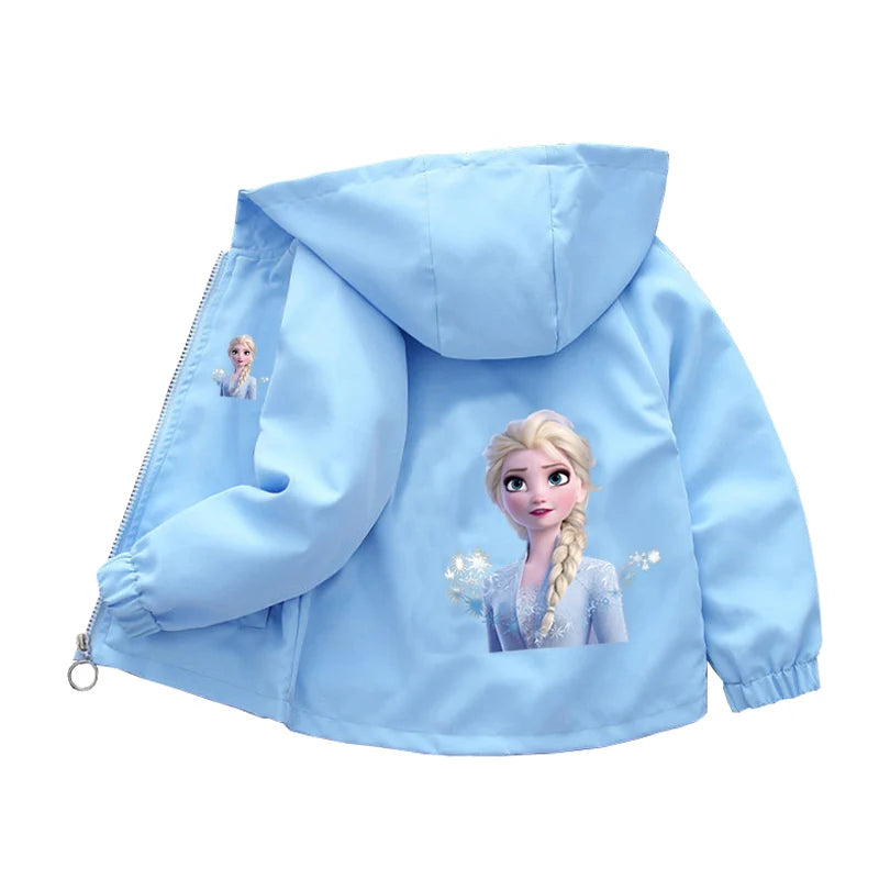 Sanrio kuromi Children Girls Hooded Jacket Coat 2026 Autumn Baby Boy Cartoon Cars Long Sleeve Casual Clothing Kids Outerwear