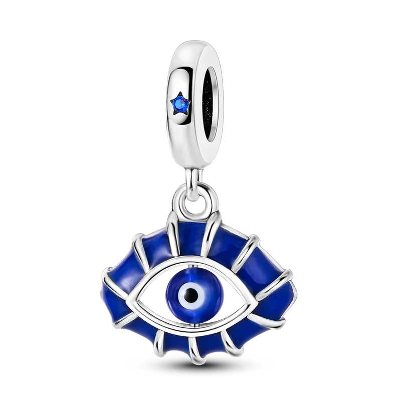 Hot Sale 925 Silver Color Evil Eye Charm Demon Eye Bead For Original  Bracelet&Bangle DIY Making Fashion Jewelry Gift