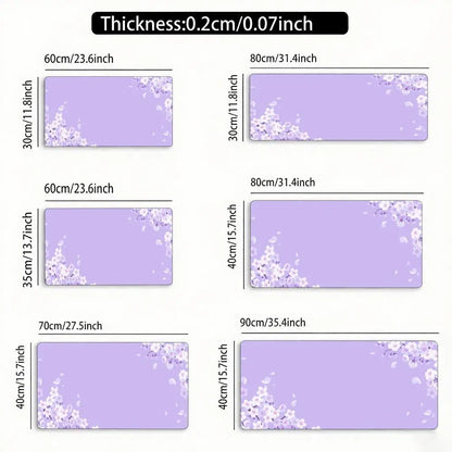 Blue Cherry Blossoms Mousepad Home Computer Table Large Pc Mouse Pad Art Sakura Keyboard Mause Rug Desk Mat Offices Accessories