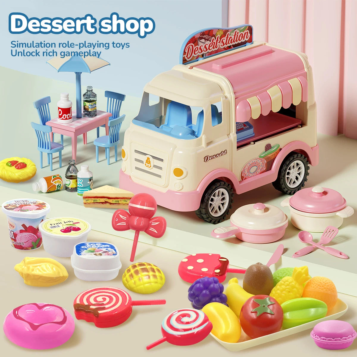 Simulated Kitchen Toy Play Set Miniature Food Pretend Play House Appliance Laundry Cookware Children Role-Playing Toys Girl Game