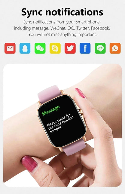 Smart Watch for Women Men Wristwatch Bluetooth Connected Phone Player Music Fitness Sport Bracelet Sleep Monitor Digital Watches