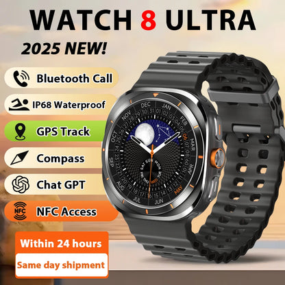 Smart Watch 8 Ultra New Color Matching GPS Compass Smartwatch Bluetooth call NFC IP68 Waterproof Health monitoring Reduction100%