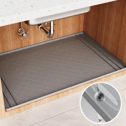 Silicone Under Sink Mat Kitchen Essentials Gadgets, Shelf Liner Cabinet Protector, Home Organizers Storage, Waterproof Bathroom