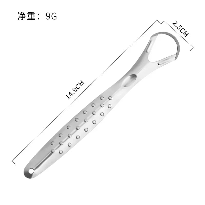 혀 스크레퍼 Hot 1PC Stainless Steel Tongue Scraper Cleaner Fresh Breath Cleaning Coated Tongue Toothbrush Oral Hygiene Care Tools