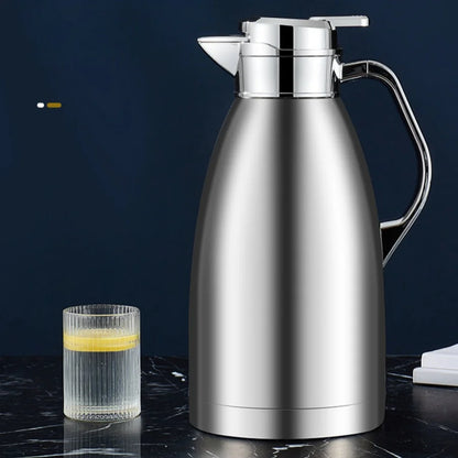 Large Capacity 1.8 Liter 304 Stainless Steel Vacuum Flask Insulated Teapot Coffee Kettle Jug Handle Travel Kettle Thermos Bottle