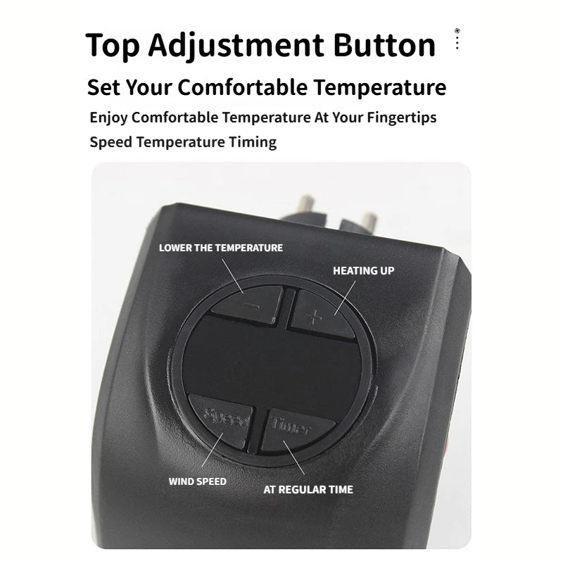 Portable Electric Heater, Wall Plug-In Room Heater, Mini Radiator Fan Warmer, Ideal Heating Appliance for Home